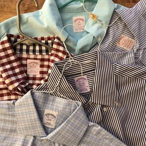 Brooks Brothers LOT OF 5 Traditional Classic Shirt Medium 15.5 35 32 2/3